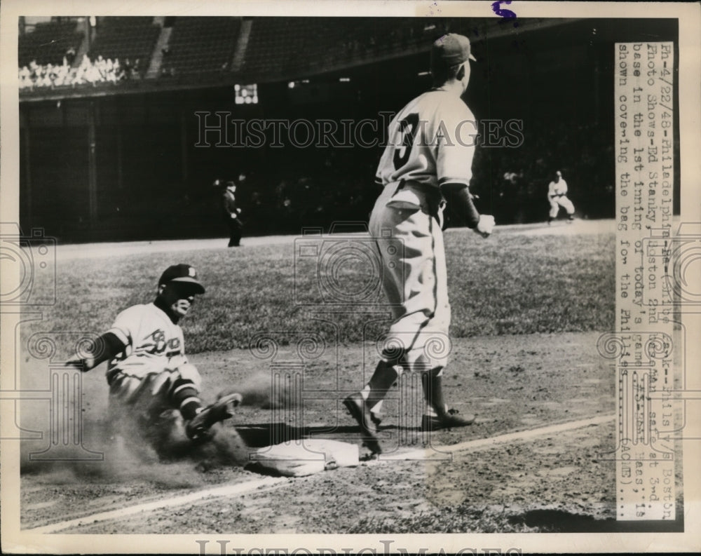 1948 Press Photo Philadelphia Phillie vs Red Sox Ed Stankey - nes30702- Historic Images