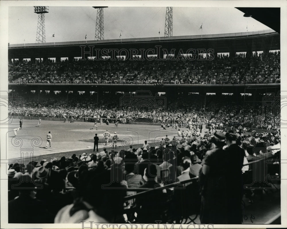 1938 Press Photo LA Calif Crowds at Mt Sinai Hospital bemefit baseball game- Historic Images