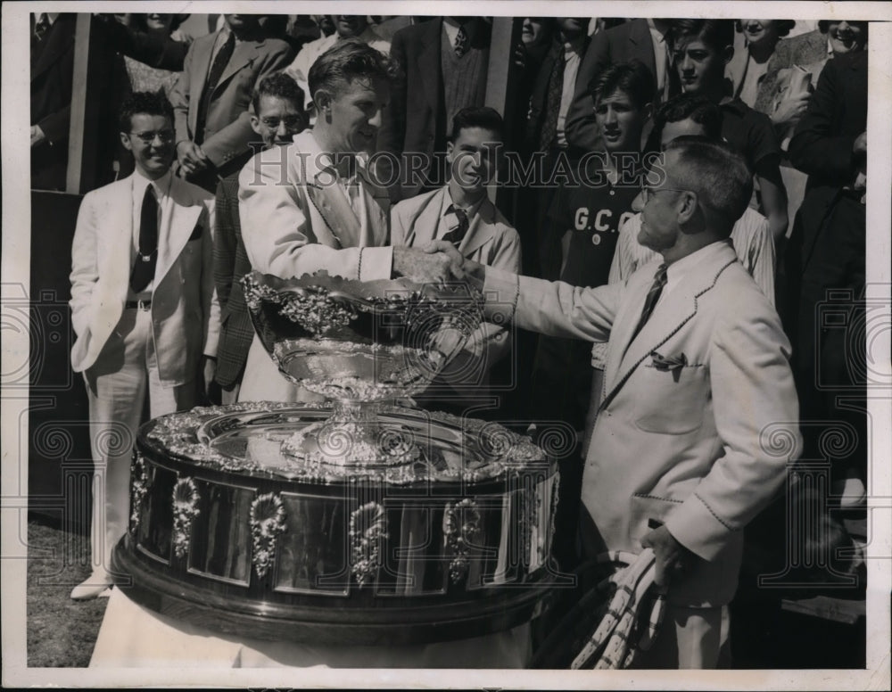 1938 Press Photo Philadelphia Don Budge Davis Cup tennis, Walter Pare- Historic Images