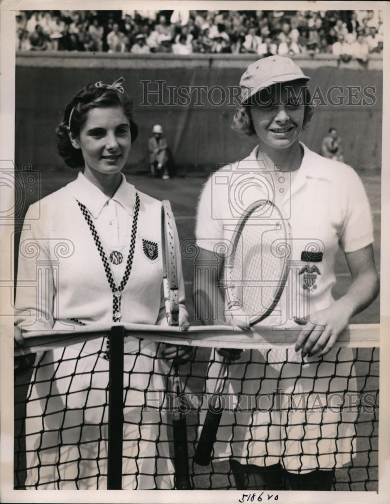 1939 Press Photo Forest Hills NY Kay Stammers, A Marble at Wightman Cup tennis- Historic Images