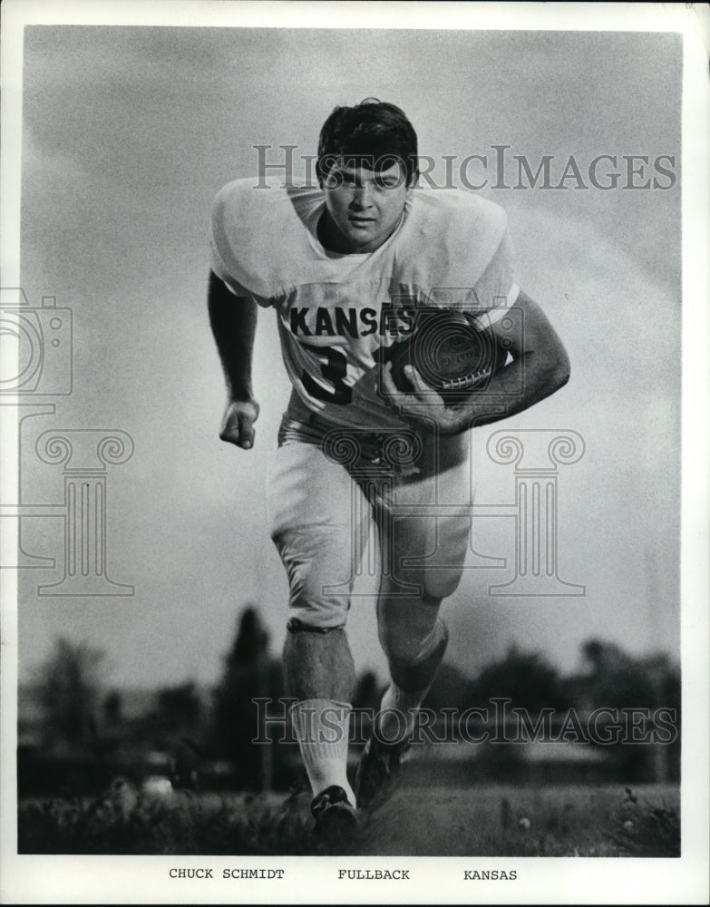 1970 Press Photo Chuck Schmidt fullback for Kansas - nes30990- Historic Images