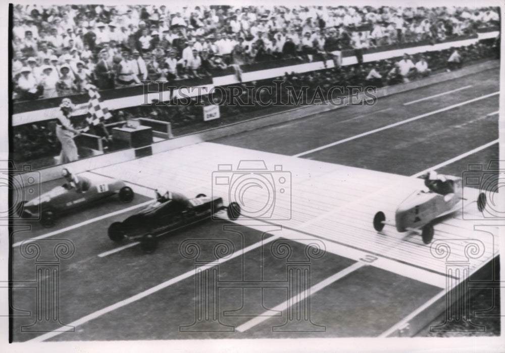 1954 Press Photo Akron Ohio Richard Kemp wins All American Soap Box Derby- Historic Images