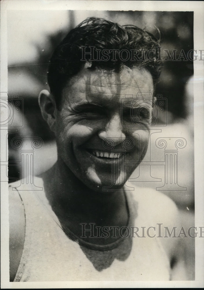 1932 Press Photo Big Jim Stewart Univ of So Calif track star for decathlon- Historic Images