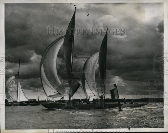 1935 Press Photo Challenge Swallow during Cubitt Cup race in Bermuda - nes31532