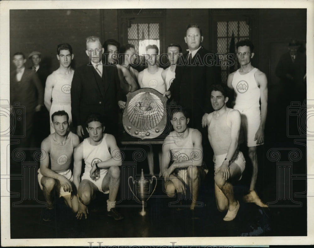 1928 Press Photo Philadelphia 65 mile marathon won by Millrose AA team- Historic Images