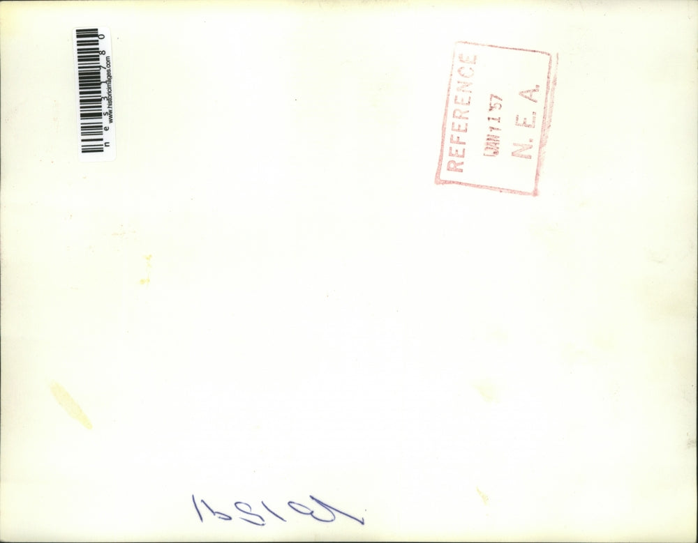 1957 Press Photo NYC Sugar Ray Robinson vs Gene Fullmer in 1st round of 15