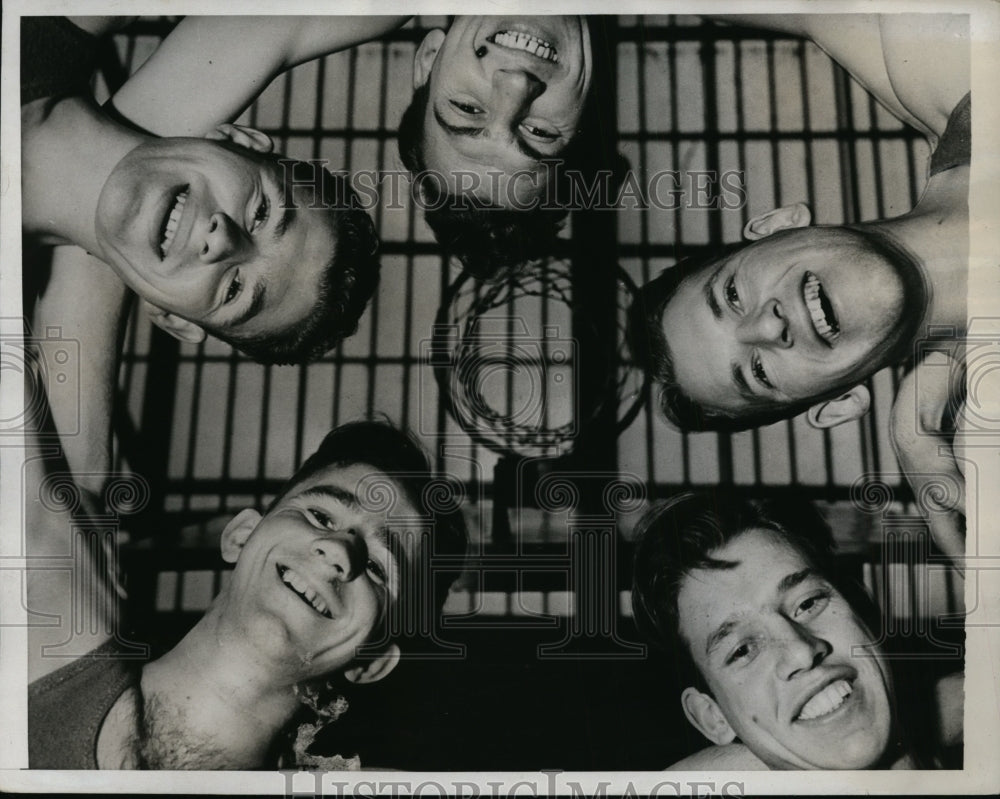 1934 Press Photo U of Wash basketball, Hal Lee, Joe Weber,Clyde WEagner- Historic Images