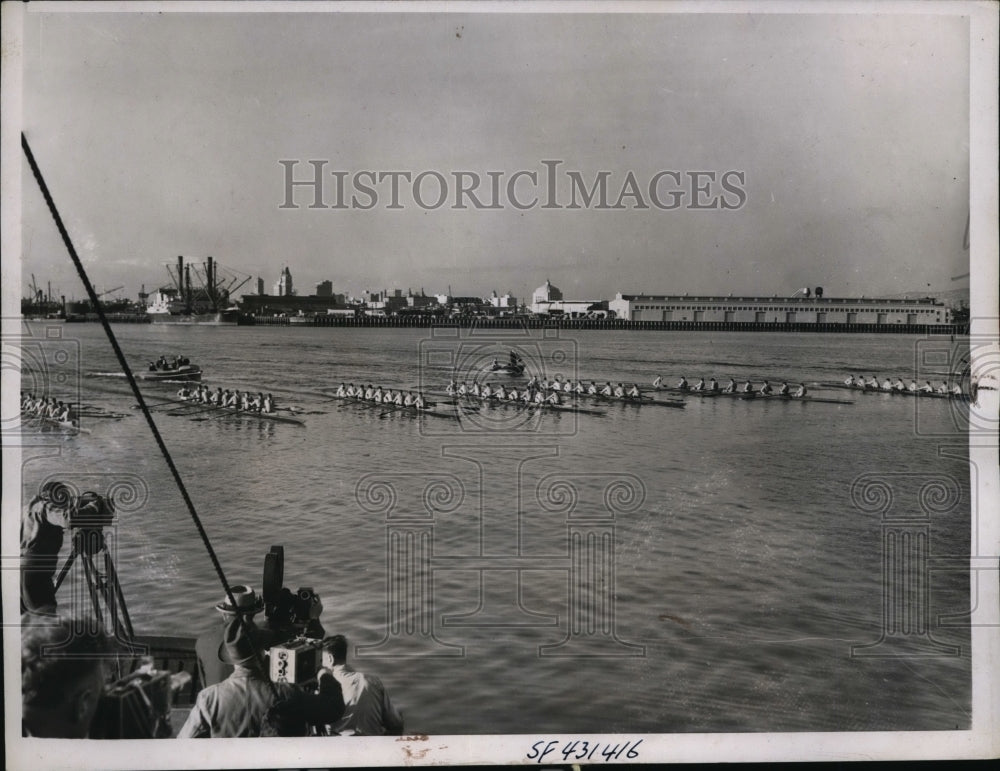 1938 Press Photo Opening day of spring crew practice at University of California- Historic Images