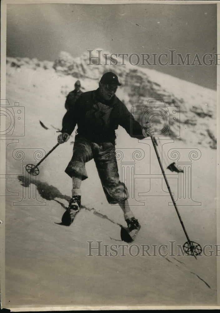 1936 Press Photo Hans Kemser to compete in Olympic slalom for Germany- Historic Images