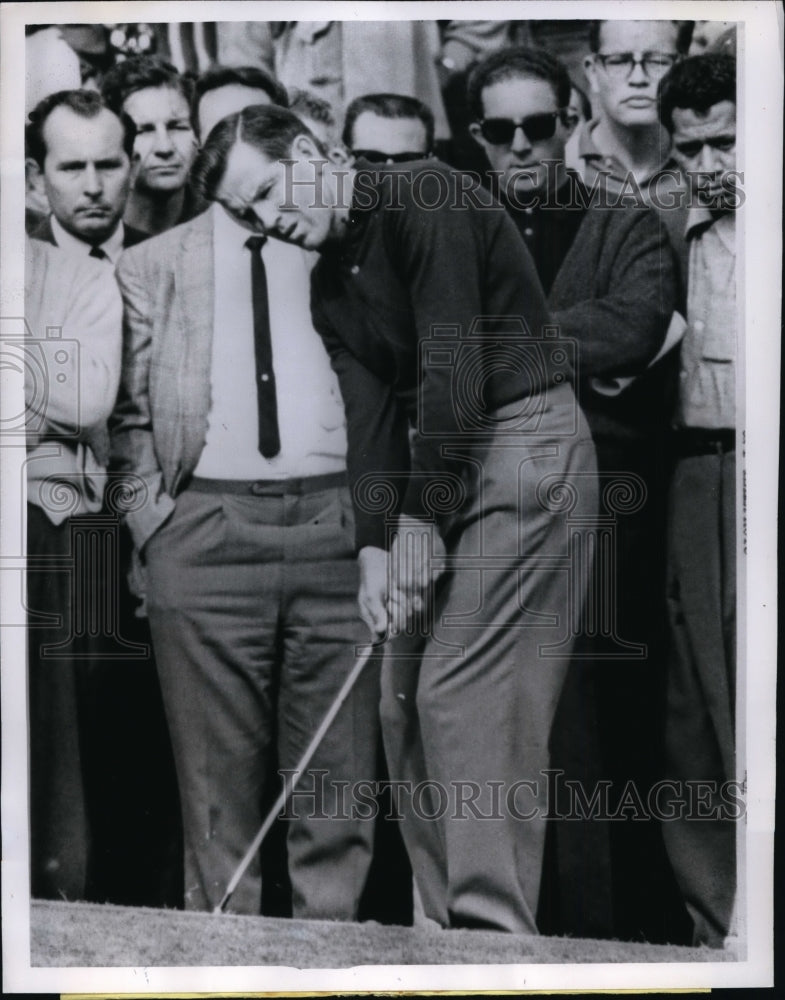 1963 Press Photo Gene Littler takes lead at Los Angeles Open Golf Tournament- Historic Images