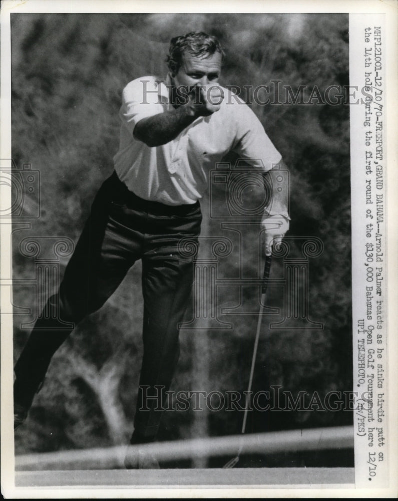 1970 Press Photo Freeport Grand Bahamas Arnold Palmer in Open Golf - nes33069- Historic Images