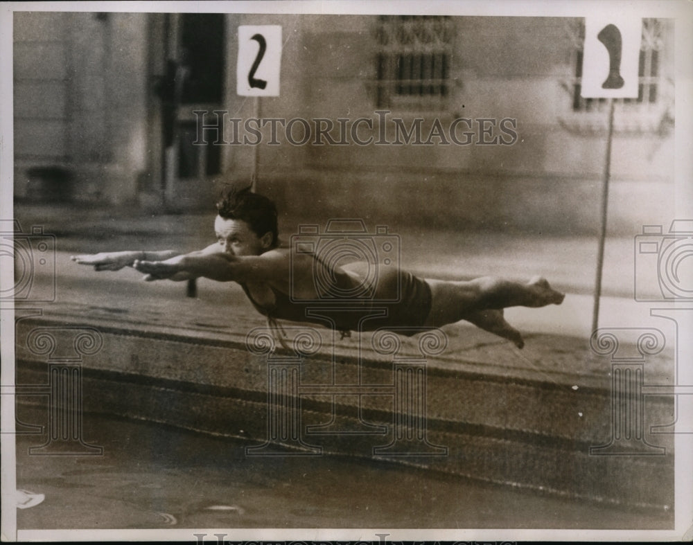 1935 Press Photo Elsie Ferril woman swimmer of NY at Miami meet - nes33332- Historic Images