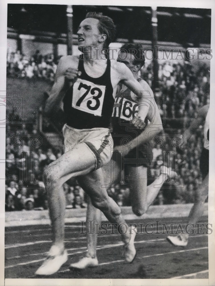 1946 Press Photo Stockholm Sweden Lennart Strano at track meet - nes33607- Historic Images