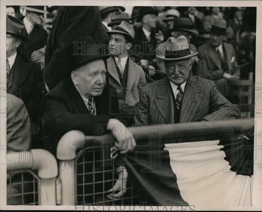 1936 Press Photo Commissioner H Warren Hubbard & former Tammany leader Curry- Historic Images