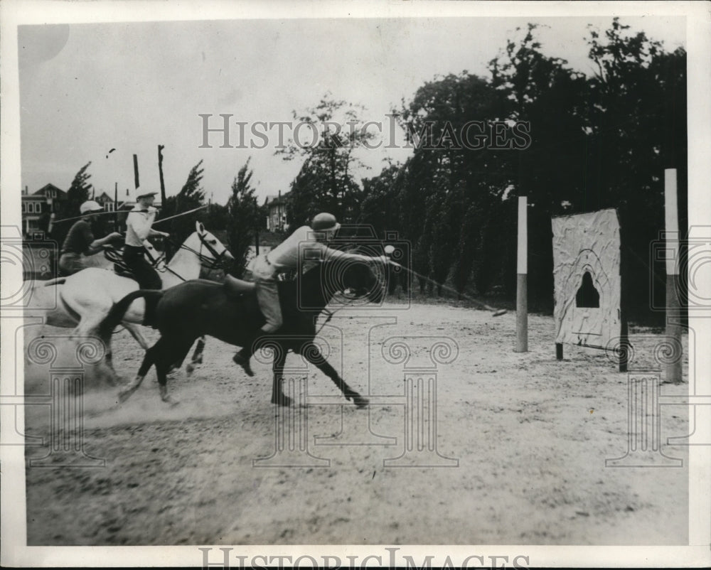 1932 Press Photo Penn Military Academy polo practice - nes33918- Historic Images