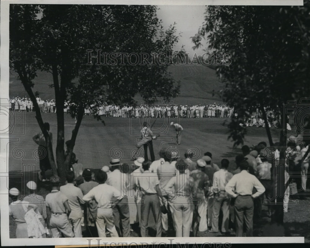1933 Press Photo Kenwood CC Cinncinati Amateur Golf tourny George Dunlap Jr- Historic Images