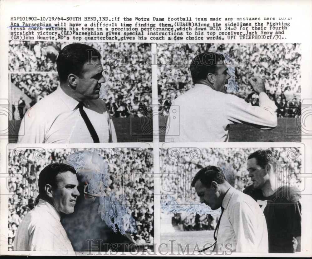 1964 Press Photo South Bend Ind Ara Parseghian coach of Notre Dame - nes33974- Historic Images