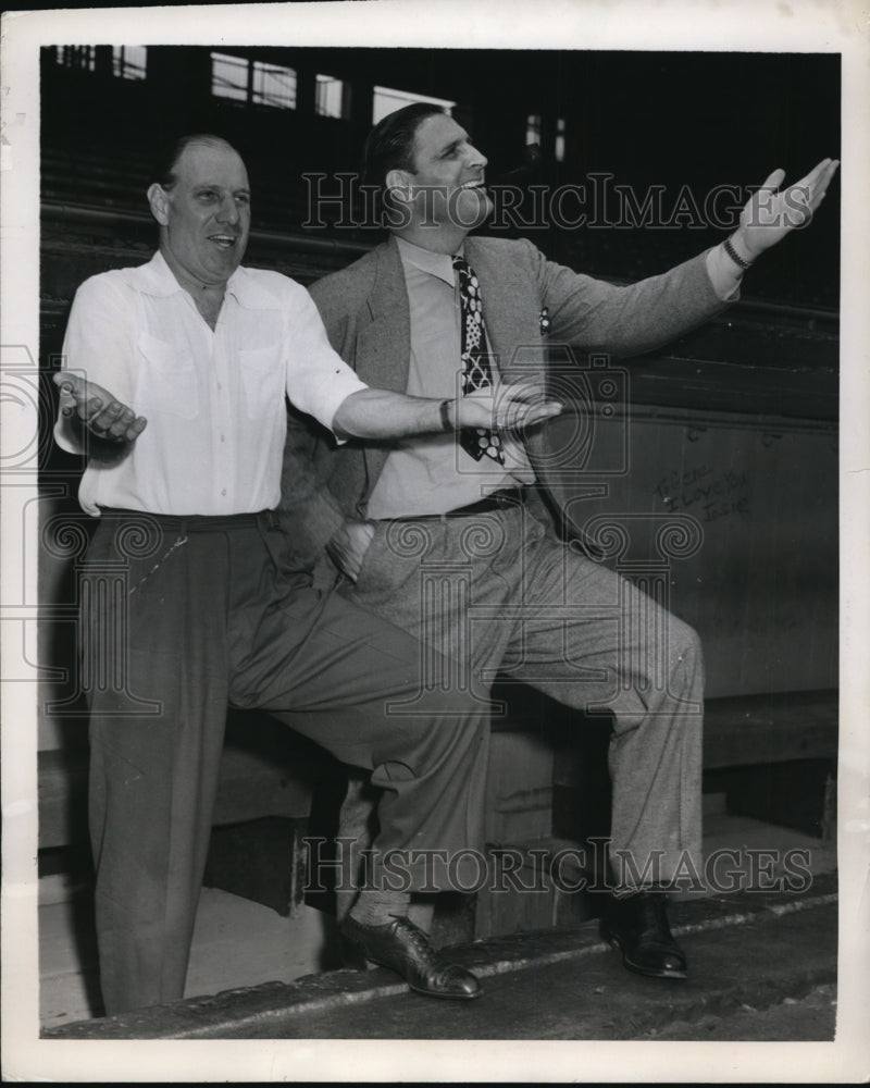 1946 Press Photo NYC Giants manager Leo Durocher &amp; Ben Chapman Philadelphia- Historic Images