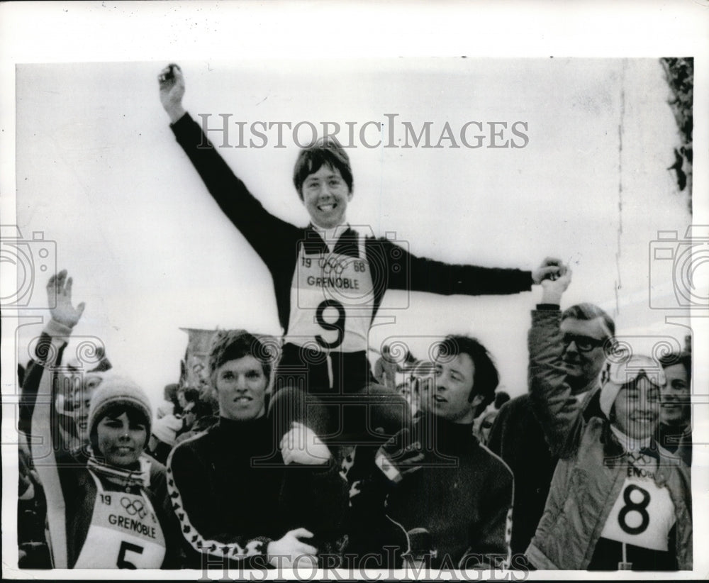 1968 Press Photo Chambrosse France Robert Swann, Bill McCay, N Green - nes34159