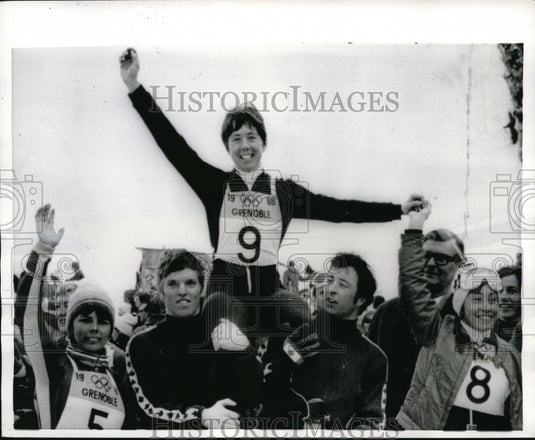 1968 Press Photo Chambrosse France Robert Swann, Bill McCay, N Green - nes34159