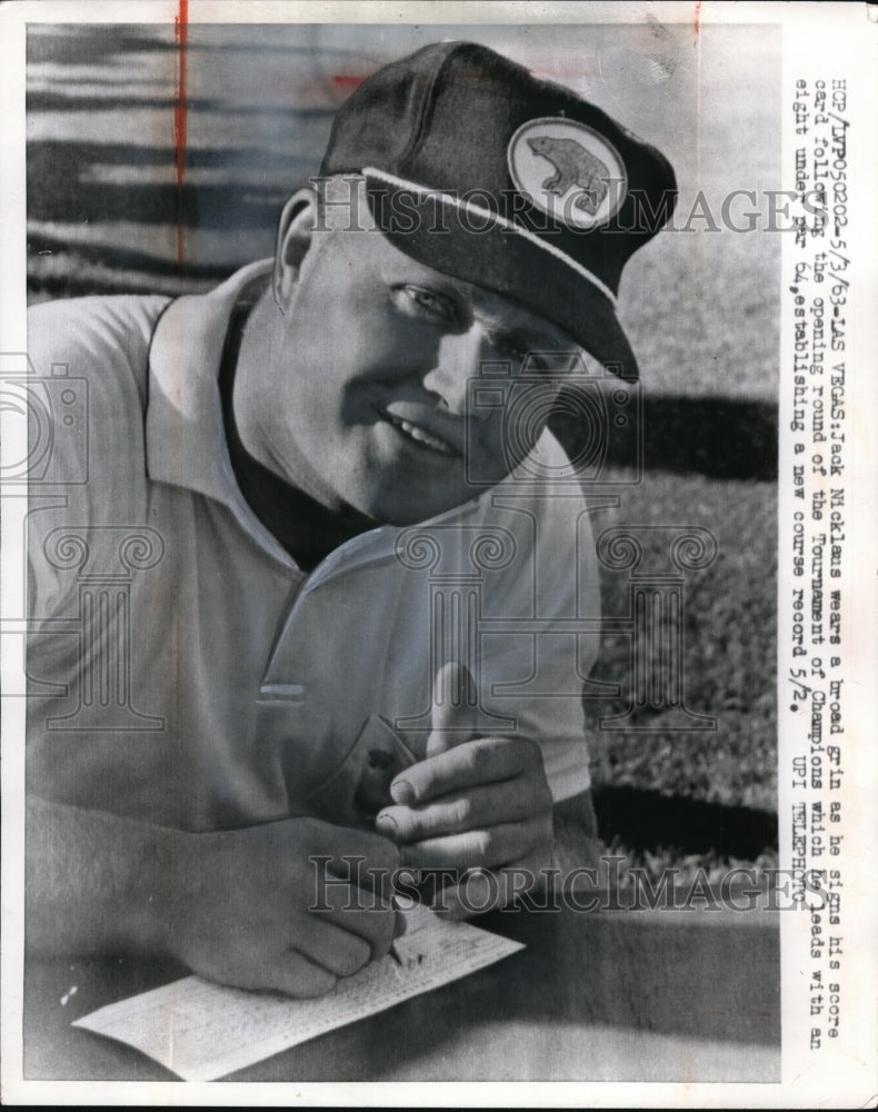 1963 Press Photo Las Vegas Nev Jack Nicklasat Tournament of Champions- Historic Images