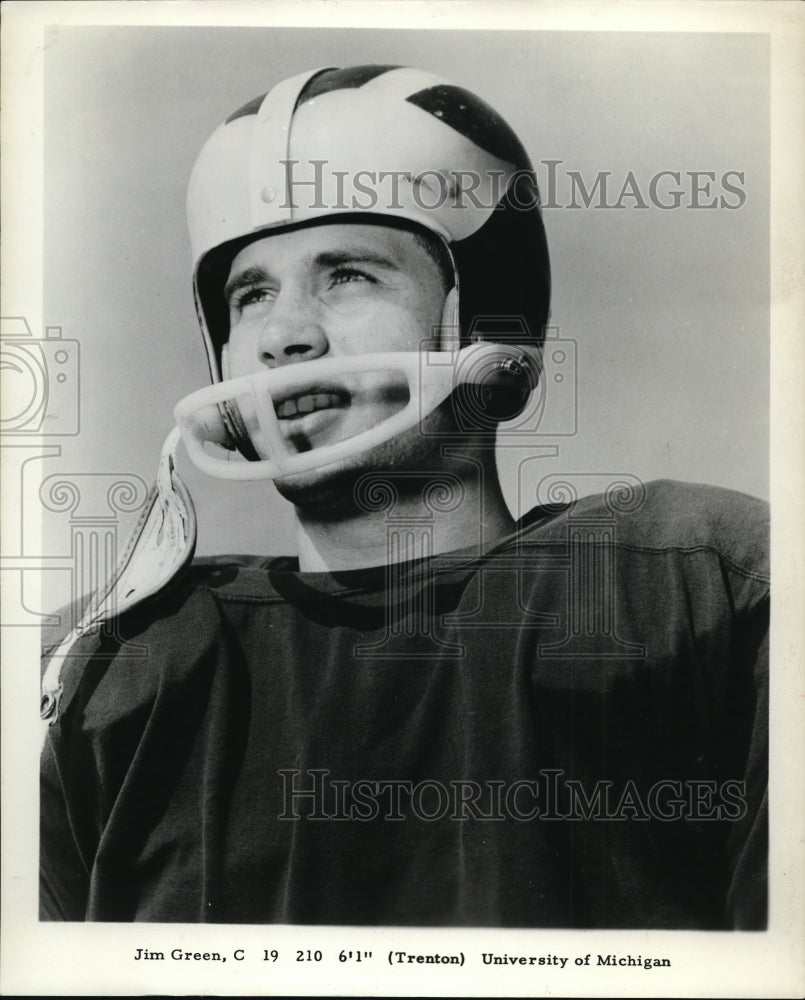 1963 Press Photo Jim Green a halfback for University of Michigan - nes34342- Historic Images