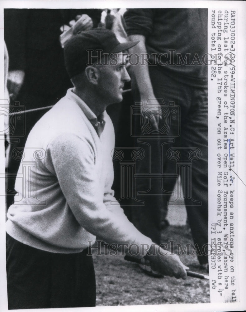 1959 Press Photo Art Wall Jr at Azalea Open Golf tournament Wilmington NC- Historic Images
