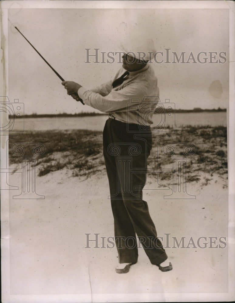 1936 Press Photo Golfer Ralph Guldahl wins at Miami Biltmore Open in Fla- Historic Images