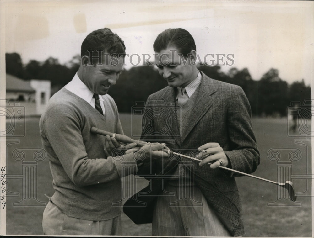 1939 Press Photo Dick Metz &amp; Harold McSpaden practice for North &amp; South Open- Historic Images