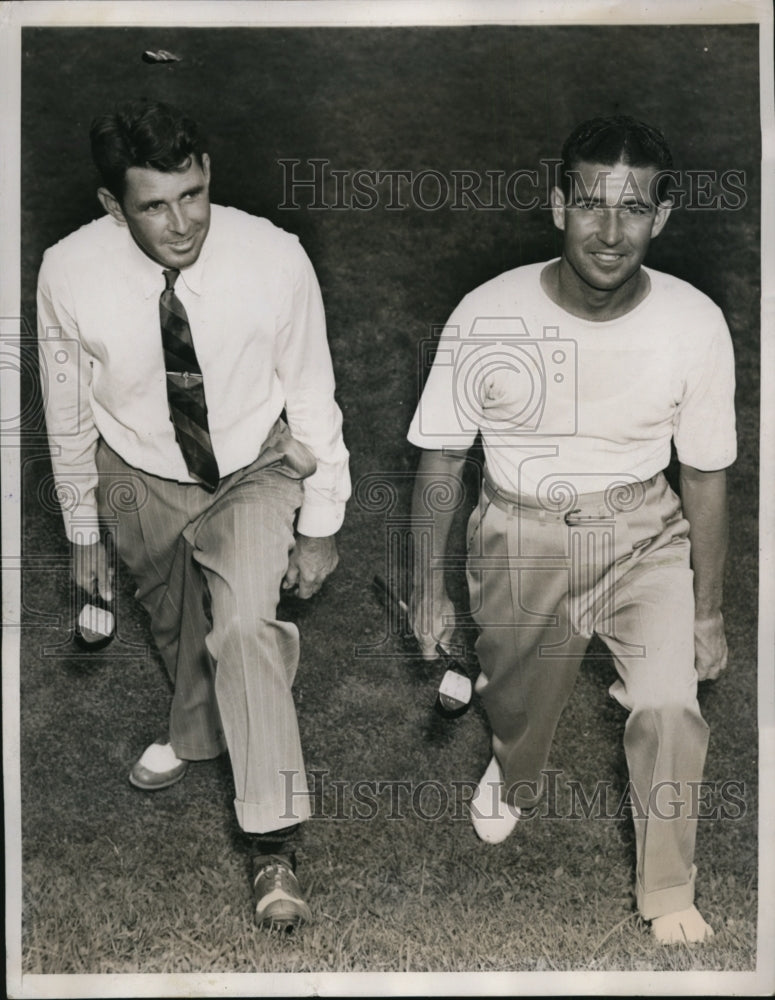 1939 Press Photo Henry Picard &amp; Dick Metz at golf matches - nes35162- Historic Images