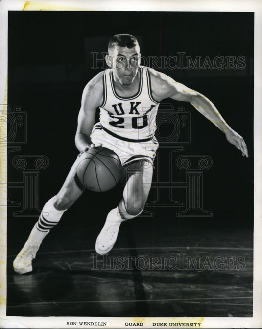 1966 Press Photo Ron Wendelin guard for Duke University basketball - nes35220