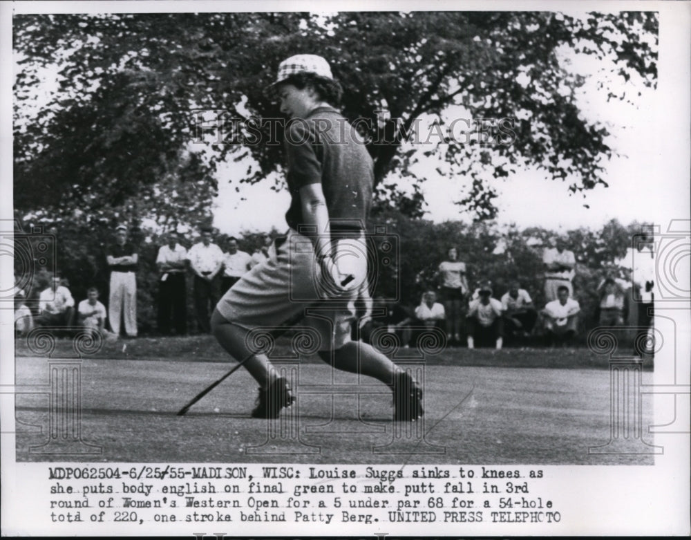 1955 Press Photo Louise Sugga in Women&#39;s Western Open at Madison Wisc- Historic Images