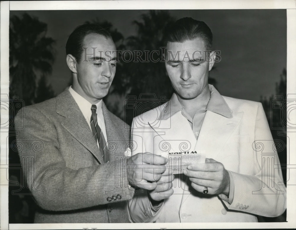 1939 Press Photo Sam Snead & Harold McSpaden at semi final of Miami Open Golf- Historic Images