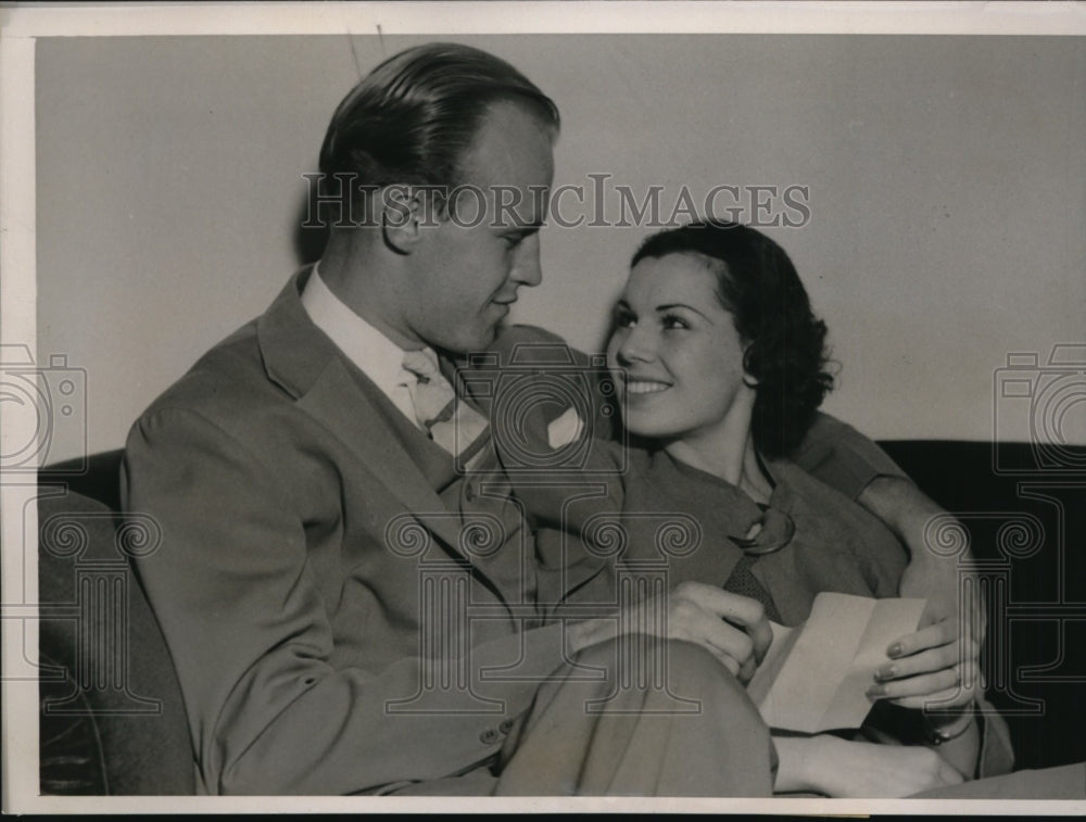 1937 Press Photo Heloise Martin former Drake U coed singer &amp; Ernest Bergman wed- Historic Images