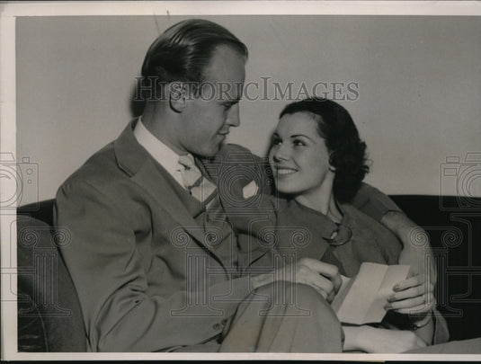 1937 Press Photo Heloise Martin former Drake U coed singer & Ernest Bergman wed- Historic Images