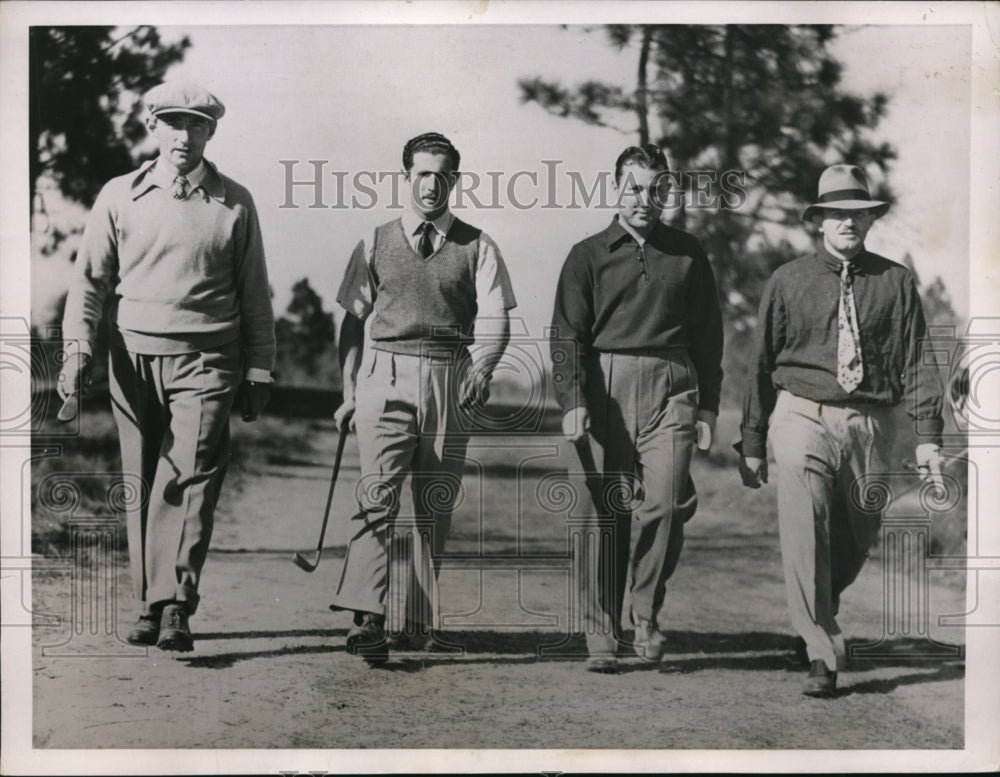 1937 Press Photo Pro golfers at Pinehurst NC for North &amp; South tourny Tom Armour- Historic Images