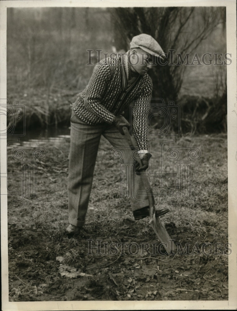 1929 Press Photo Jimmy McLarnin at training at Wilson&#39;s Camp in Orangeburgh NY- Historic Images