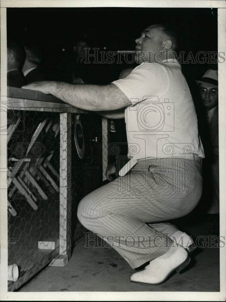 1938 Press Photo Tony Gallento NJ tavern keeper &amp; boxer at Lousi vs Schmelling- Historic Images