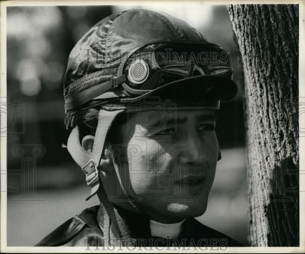 1971 Press Photo Jacinto Vasquez Panamanian jockey at Belmont track in NY- Historic Images