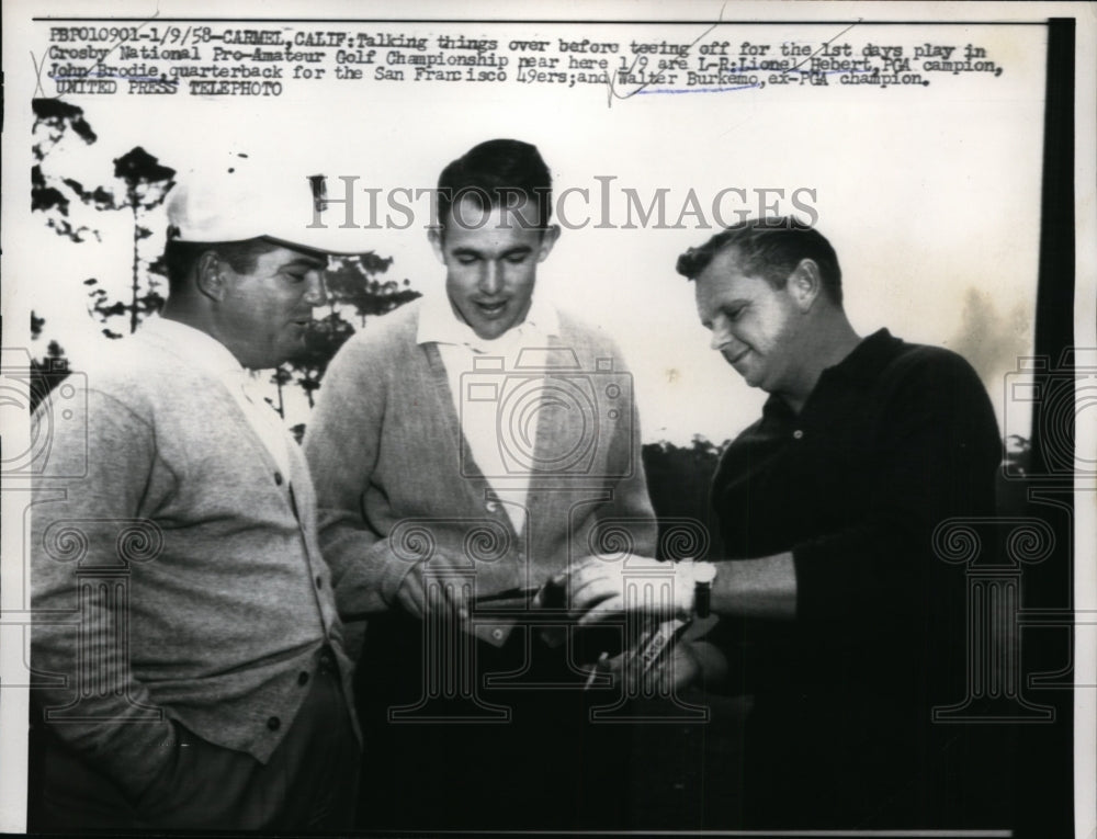 1958 Press Photo National Pro Am Golf at Carmel CA, Lionel Hebert - nes36802- Historic Images