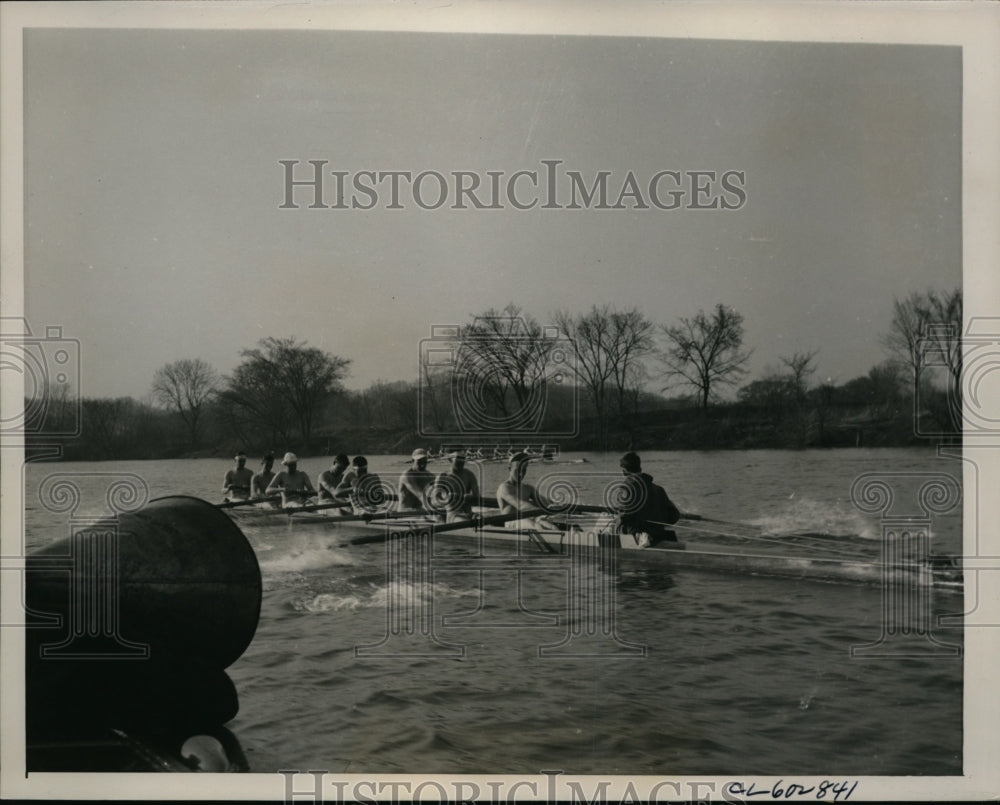 1941 Press Photo Marietta College crew, Don Plummer, George Staff, Dale Oyster- Historic Images