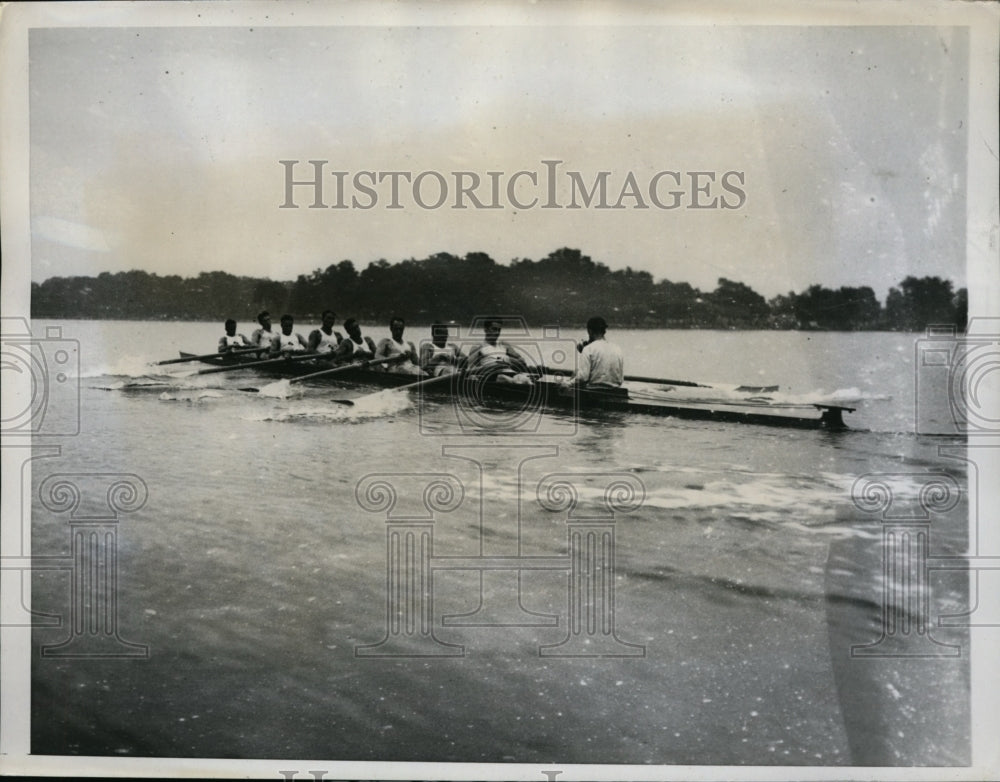 1935 Press Photo NYAC crew, John Parker, Dan Scannell,Joe Lukacs - nes36935- Historic Images