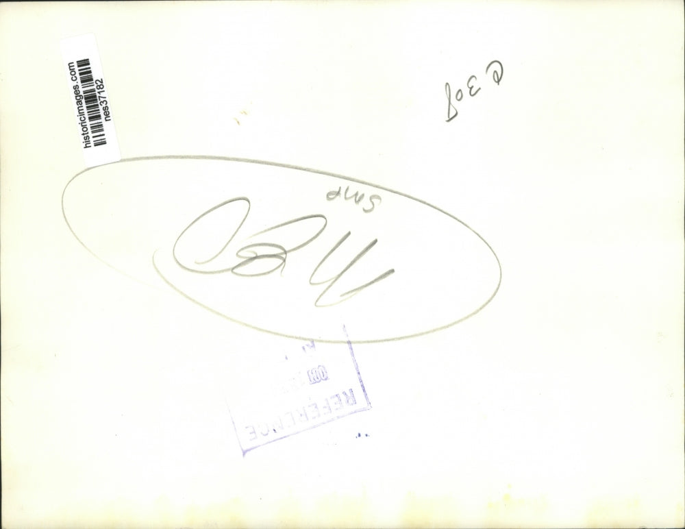 Press Photo Dave Philley of Braves at home base vs Indians. Sam Dente