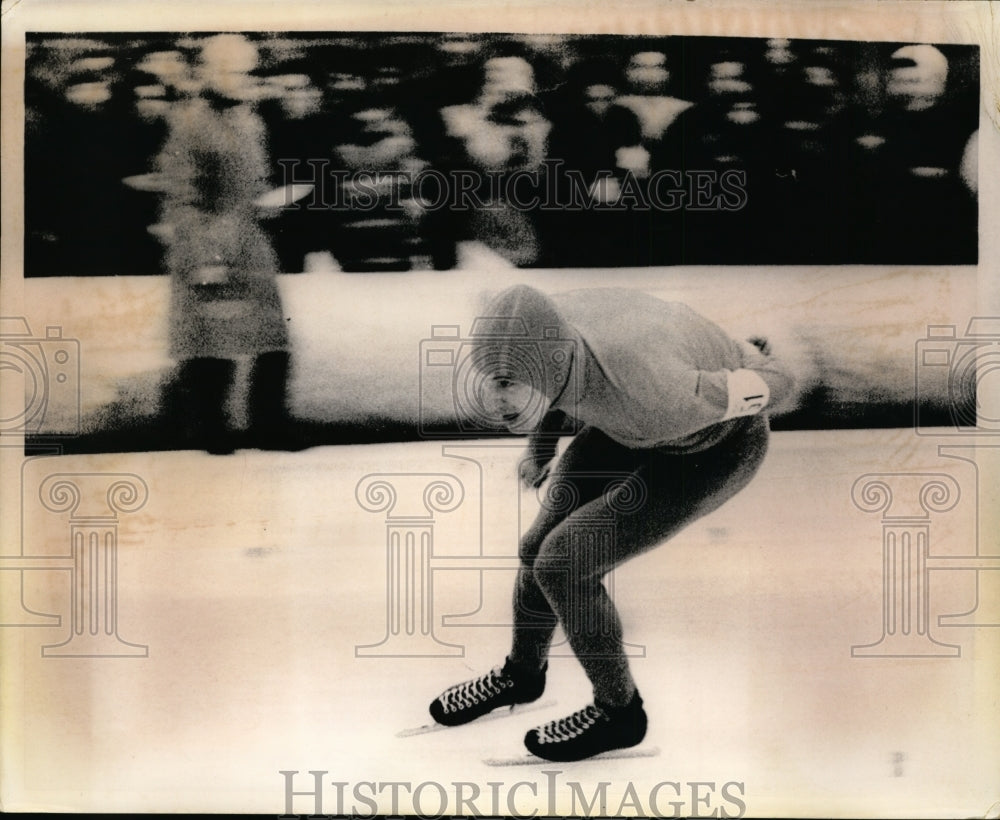 1968 Press Photo Caes Verkerk of Holland Olympic 1500 meter speed skate- Historic Images