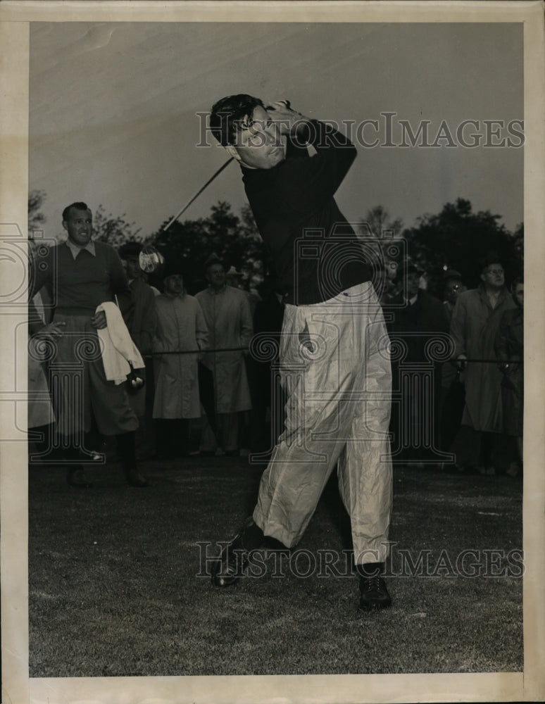 1948 Press Photo Chicak Harbert in Goodall Round Robin golf at New Rochelle NY- Historic Images