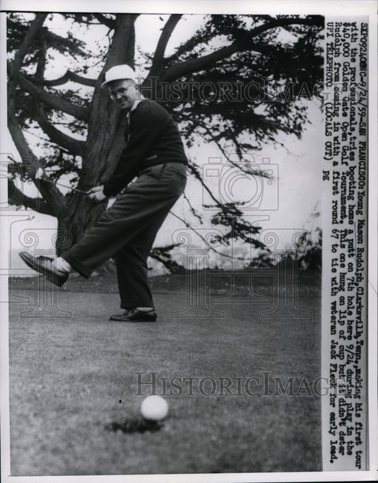 1959 Press Photo Young Mason Rudolph in Golden Gate Open Golf tournament- Historic Images