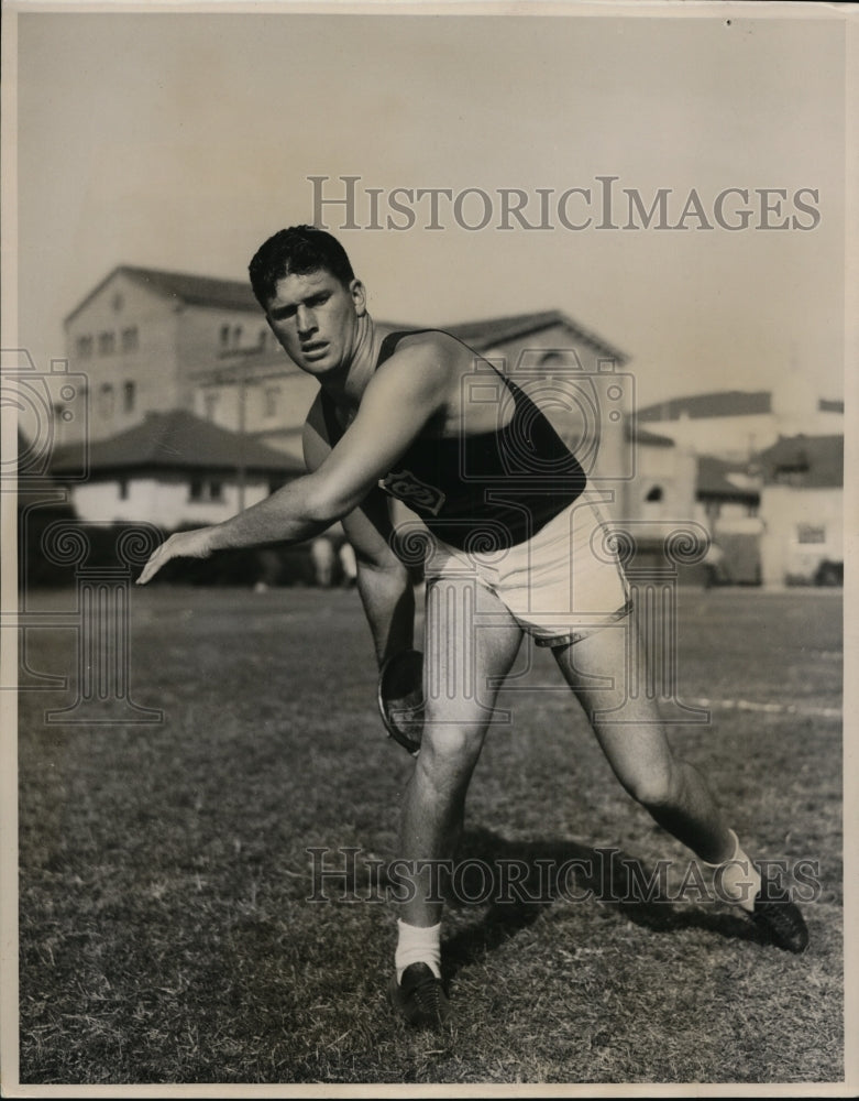 1935 Press Photo Kenneth Carpenter USC discus NCAA champion in 1934 - nes38159- Historic Images