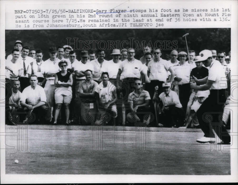 1958 Press Photo Gary Playerat 9th annual Eastern Open at Baltimore - nes38448- Historic Images