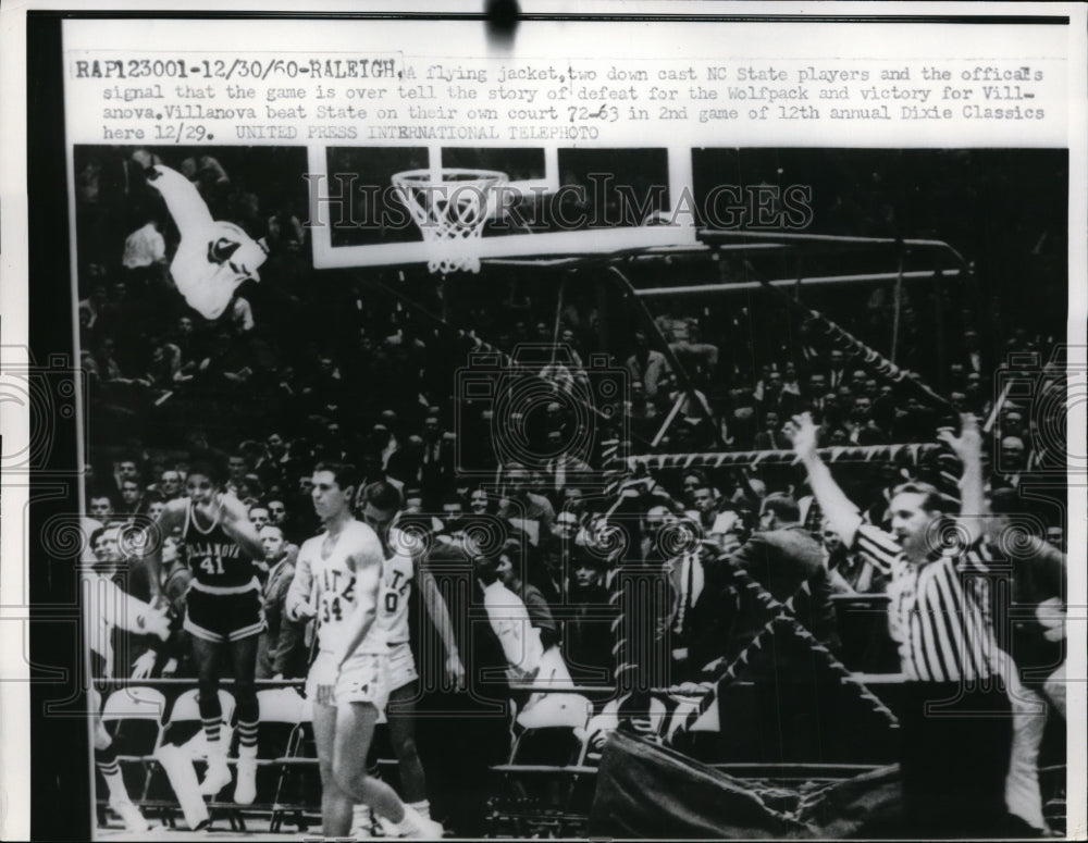 1960 Press Photo NC basketball vs Villanova at Dixie Classics in Raleigh- Historic Images