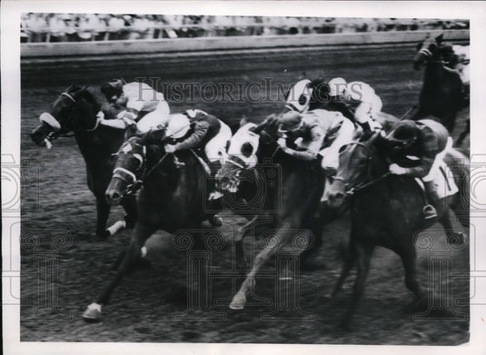 1950 Press Photo Harbourton, Jam Session, Bolo Mack at Gulfstream races in Fla- Historic Images